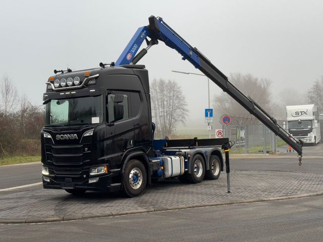 Scania R580 V8 HMF 3220-K4 Kran Funk 66 t