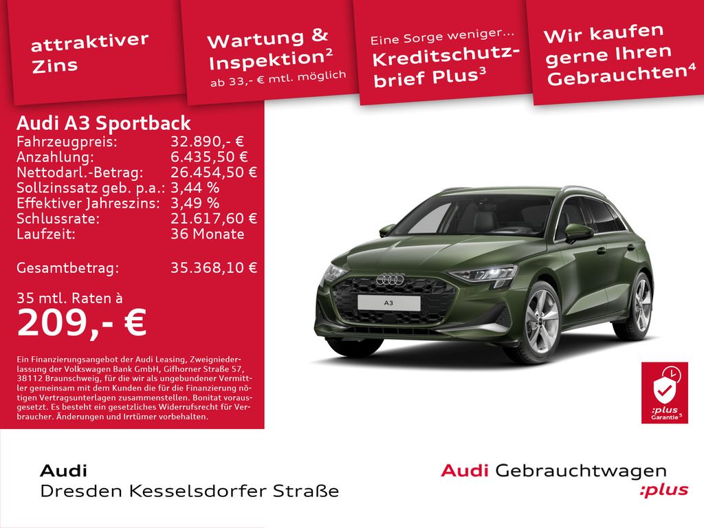 A3 Sportback Advanced 30 TFSI 85(116) kW(PS) S t