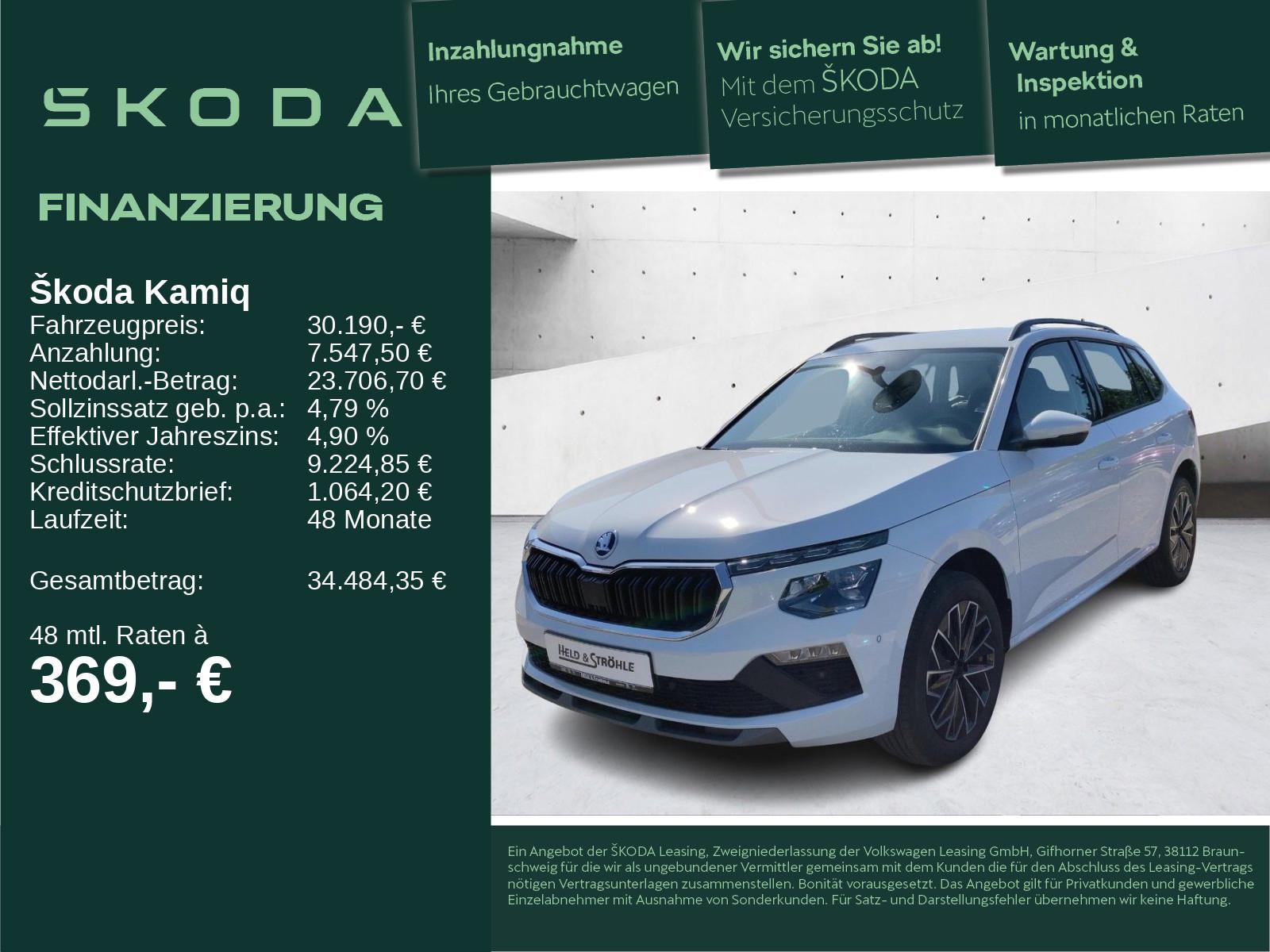 Skoda Kamiq Drive 1.5 TSI AHK-VORB. LED NAVI R-KAM SHZ