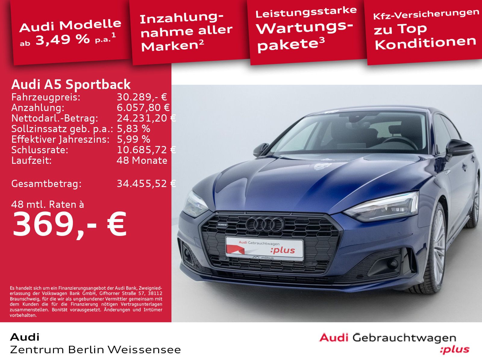 Audi A5 Sportback 40 TFSI S-TRO*QUA*LED*NAVI*RFK*SHZ* imagem 2