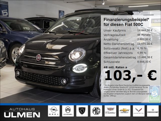 Fiat 500C 1.0GSE N3 Hybrid Lounge Stoffverdeck Alurad