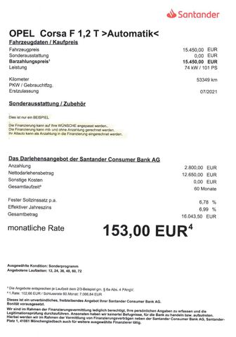 Fahrzeugabbildung Opel Corsa F 1,2 Turbo >AUT/Kamera/PDC/Navi/LED<