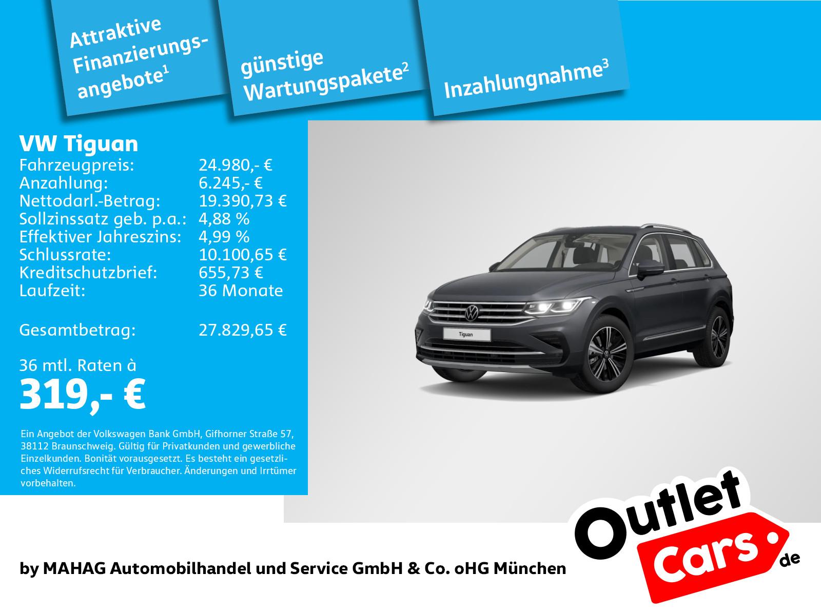 Volkswagen Tiguan Elegance 2.0 TDI AHK LED Navi ParkPilot e