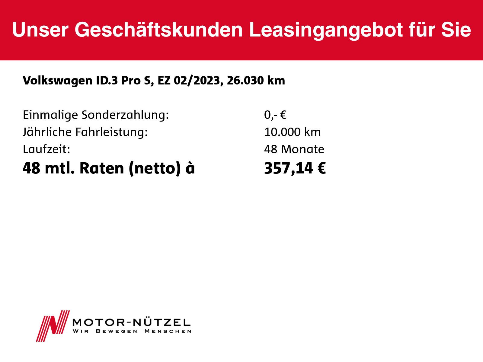 Volkswagen ID.3 150kw Pro S  MATRIX+NAV+APP+ACC+RFK+SHZ+DAB