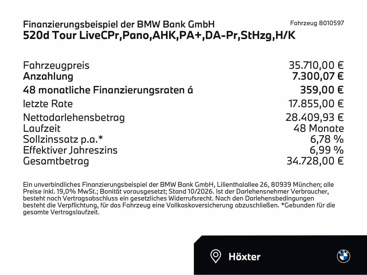 BMW 520d Tour LiveCPr,Pano,AHK,PA+,DA-Pr,StHzg,H/K