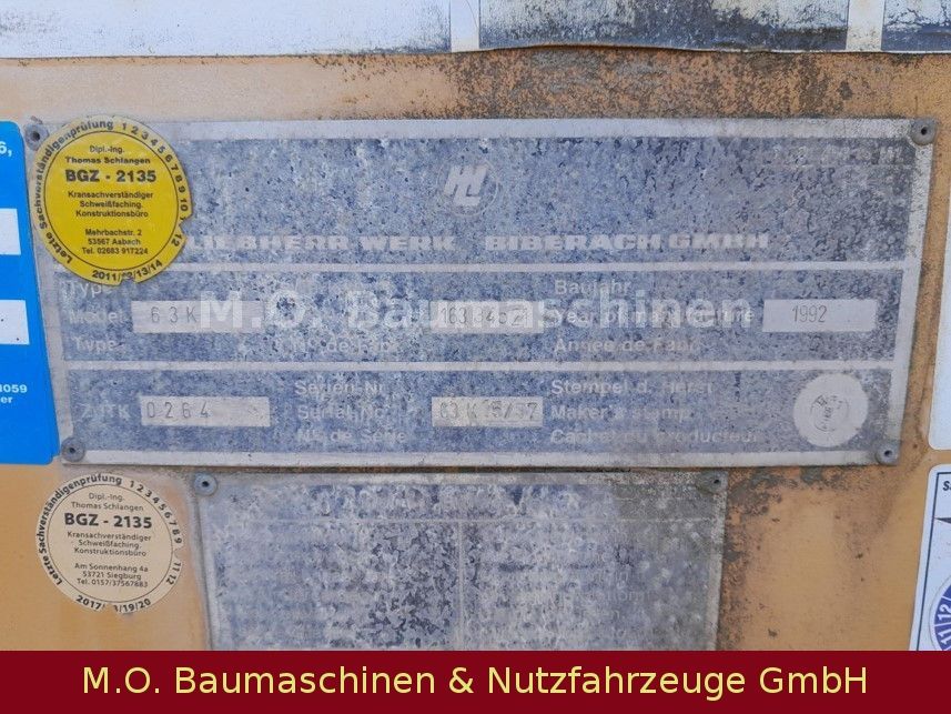 Fahrzeugabbildung Liebherr 63 K / Turmdrehkran /43 m Ausleger/hakenhohe 30m