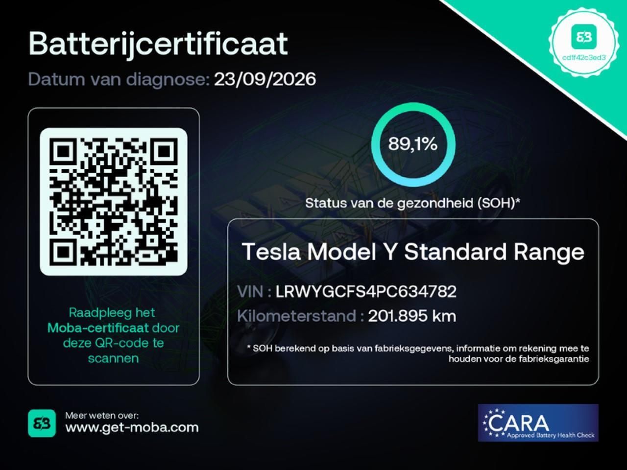 Tesla Model Y Standard RWD Plus 299pk 89.1% SoH [ TREK imagem 2
