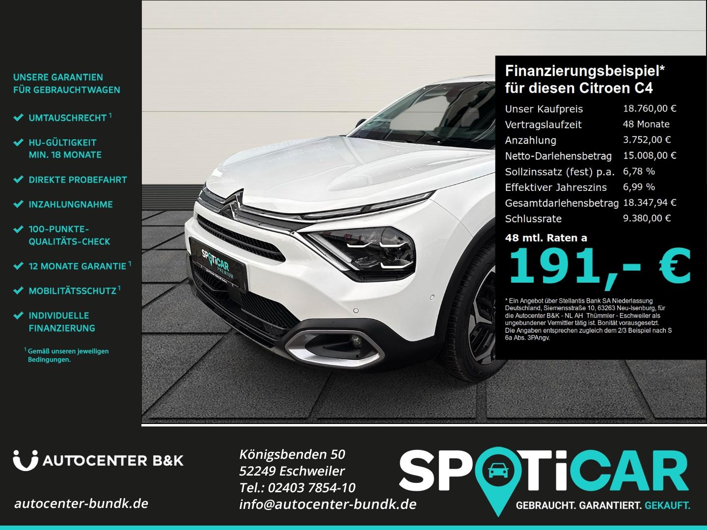 Citroën C4 PureTech 130 MAX HUD Navi 360° Kamera Apple C