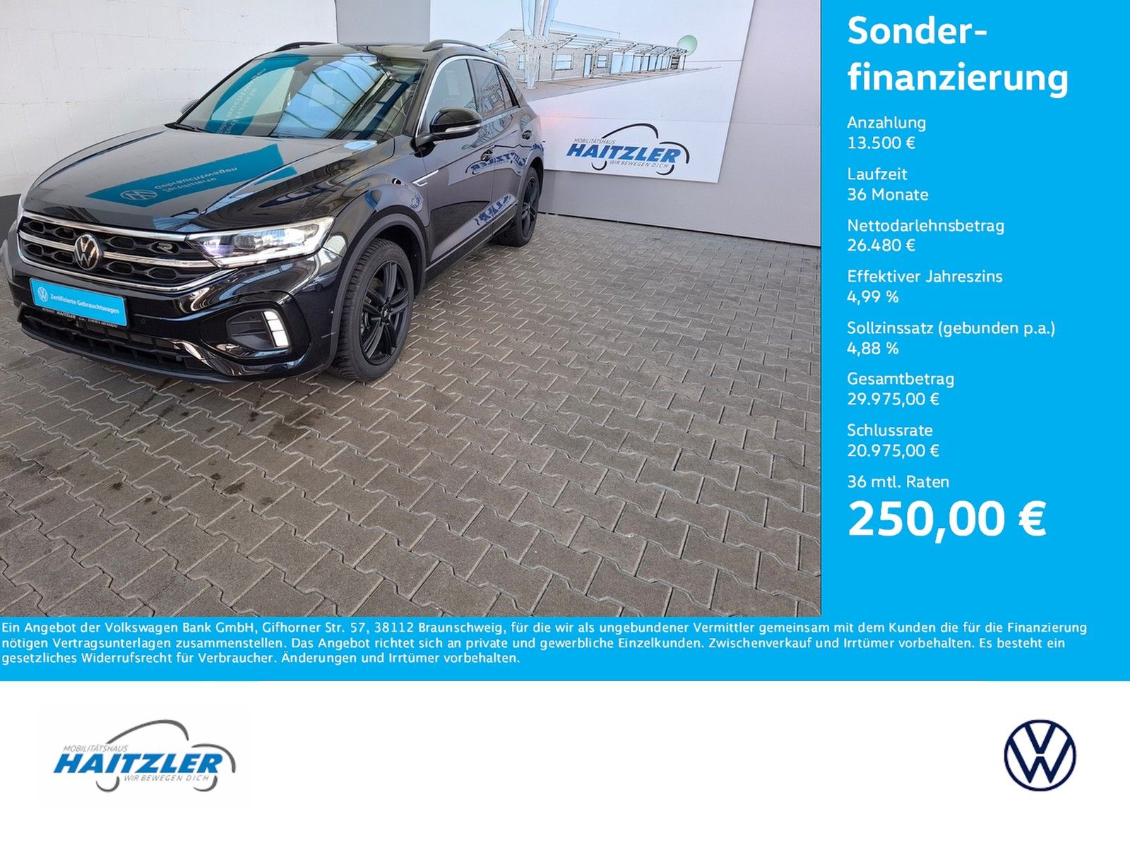 Fahrzeugabbildung Volkswagen T-Roc R-Line 2,0 TSI DSG 4Motion + Pano + Kamera