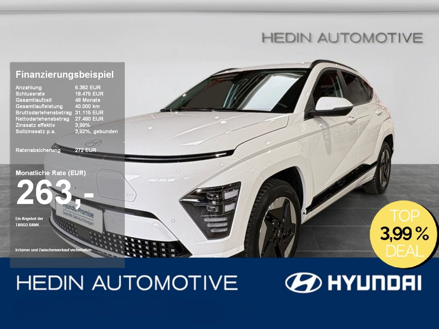 Hyundai Kona EV 65,4 kWh 2WD Trend+Assitzenz-Paket+el. H
