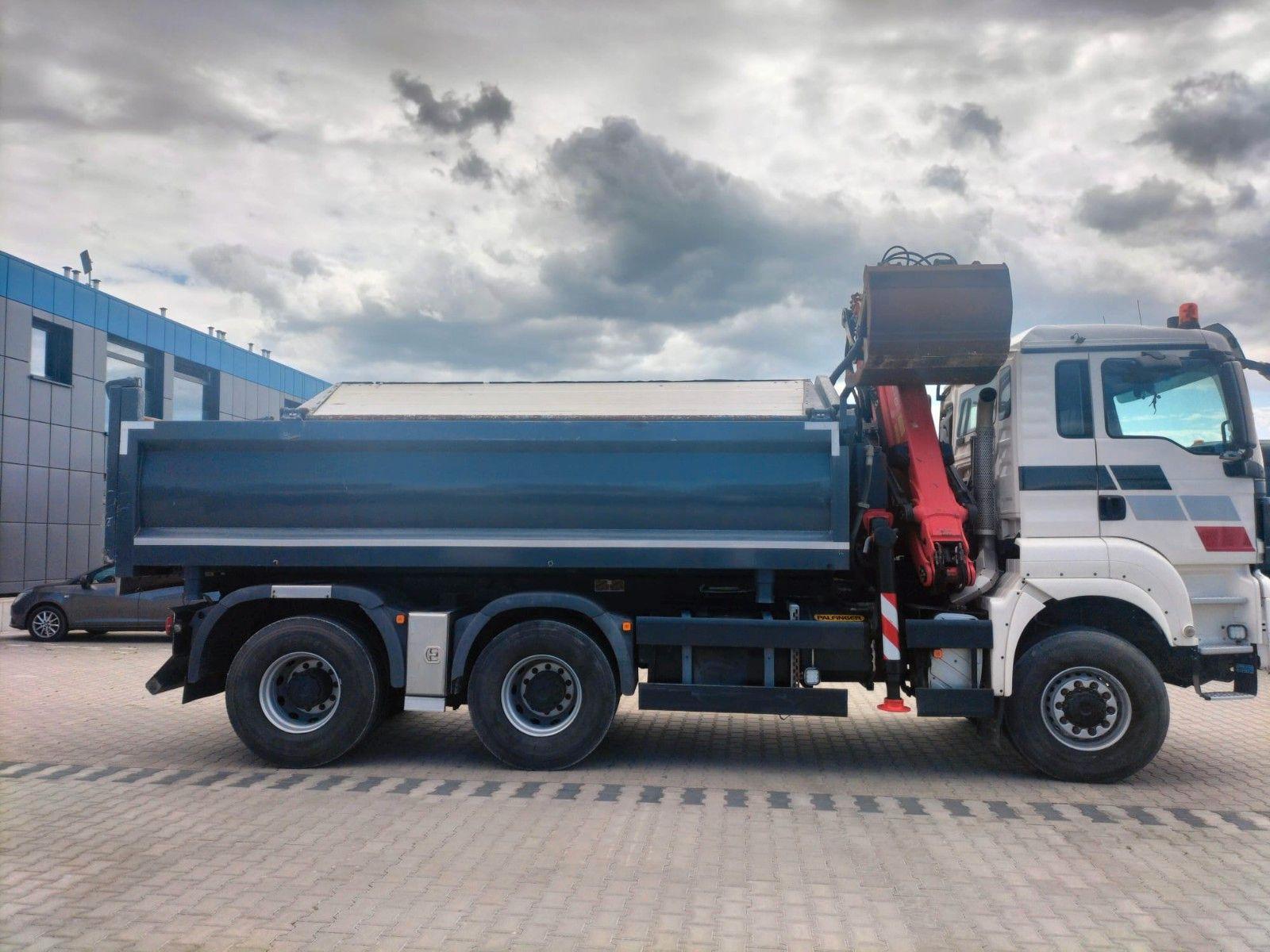 MAN TGS 33.360 6X6 EURO 5, KIPPER 2H, HDS PALFINGER