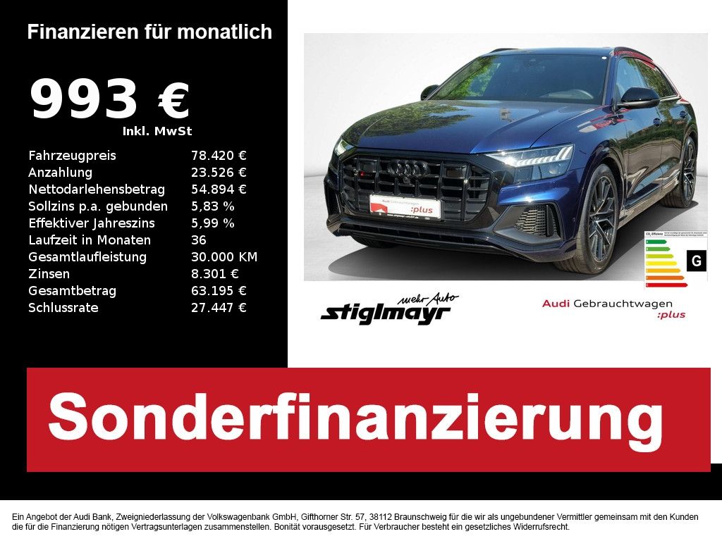 Audi SQ8 TFSI quattro ACC+AHK+HD-MATRIX+HUD+PANO+22`