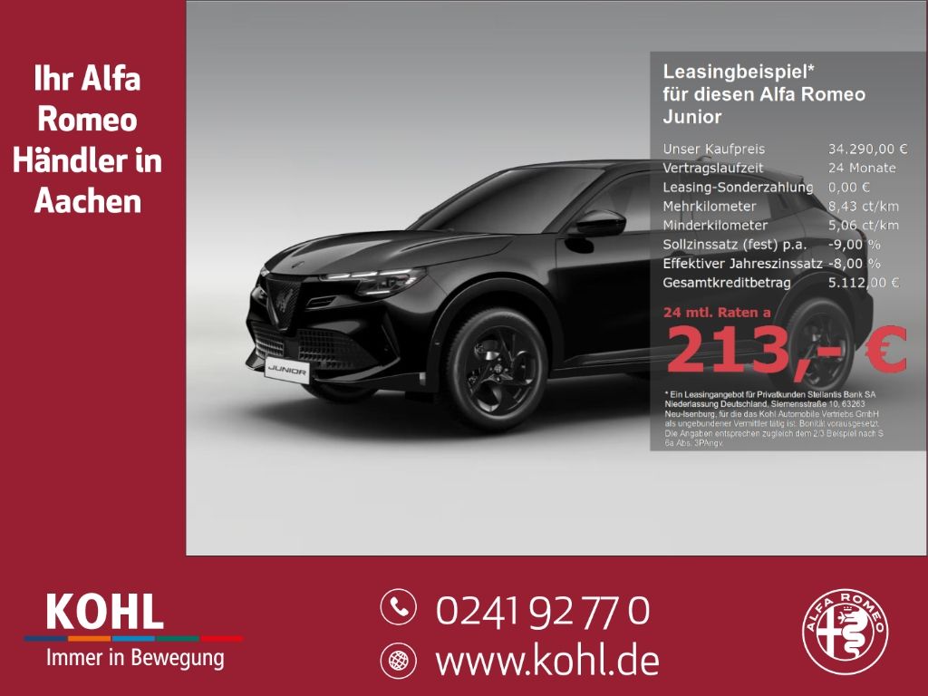 Alfa Romeo Junior Ti Ibrida 1.2 VGT Hybrid 145PS Navi Rückf