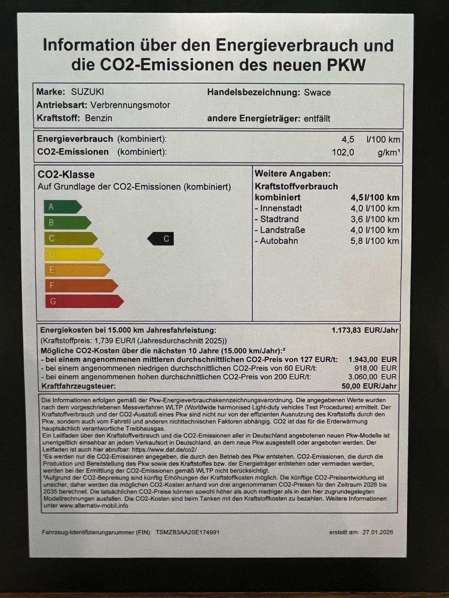 Suzuki Swace 1.8 HYBRID CVT Comfort+ Sonderausstattung