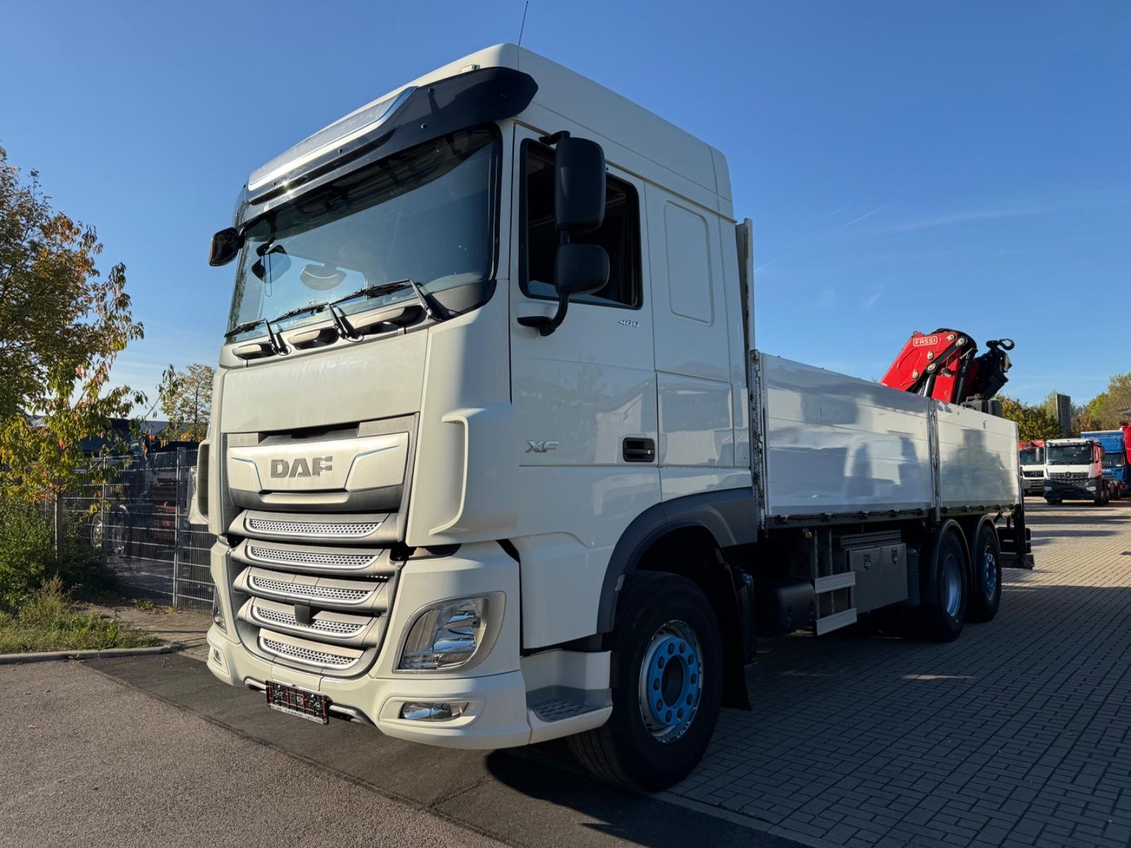 DAF XF 480 Pritsche+Kran Fassi F255+Funk/Lenkachse