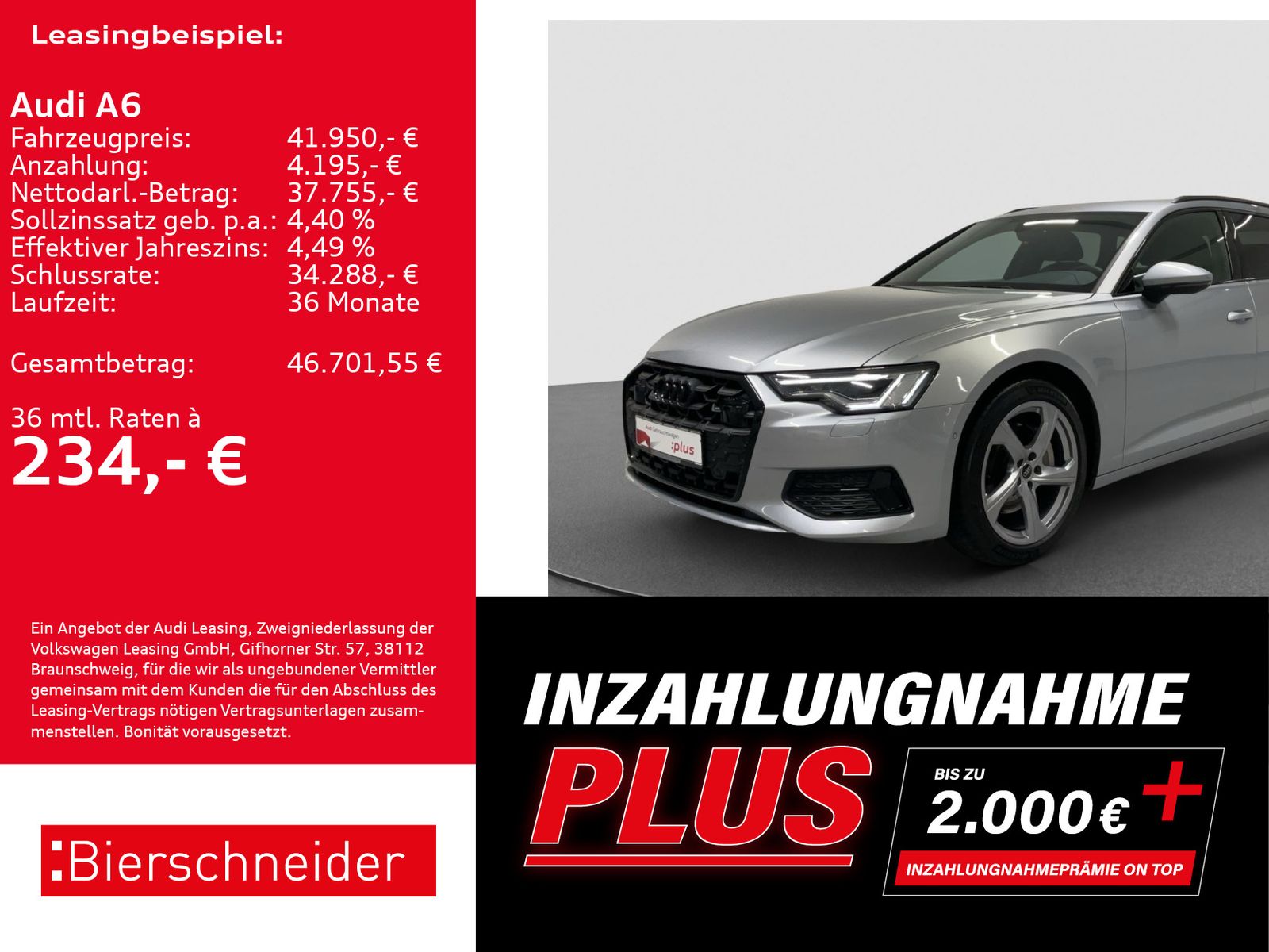 Audi A6 Av 45 TDI qu advanced Black AHK MATRIX CAM AC imagem 2