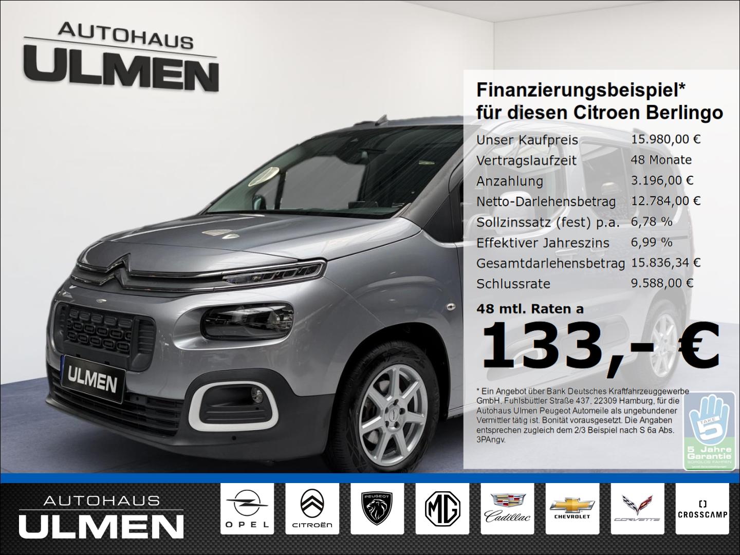 Citroën Berlingo Feel M 110 Spurhalteassistent Start-Sto