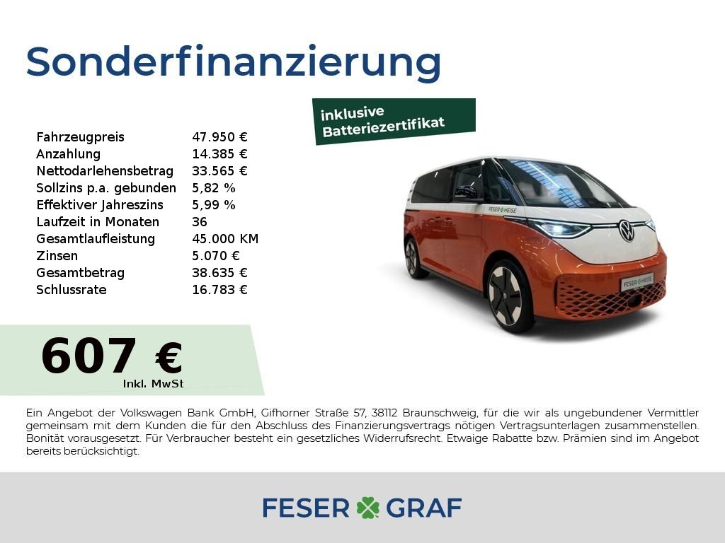 Volkswagen ID. Buzz Pro 82kwh Matrix Rearview Sitzhzg foto 1