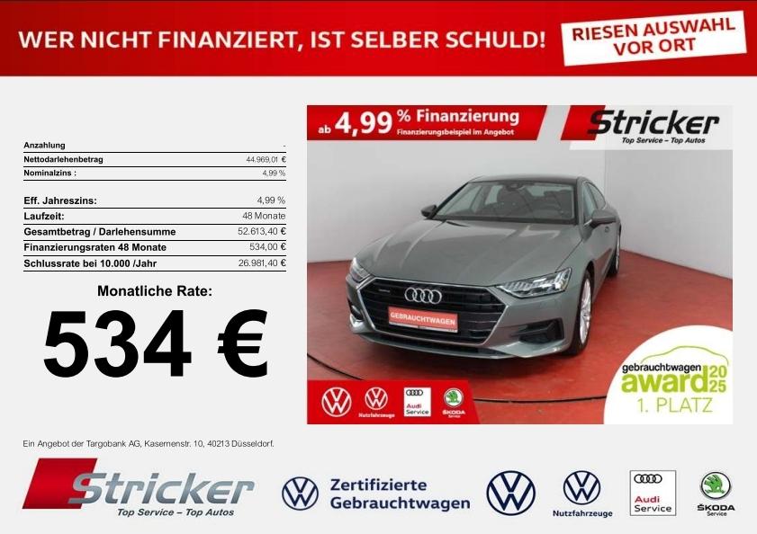 Audi A7 Sportback 50TFSI e 498,-ohne Anzahlung Pano H