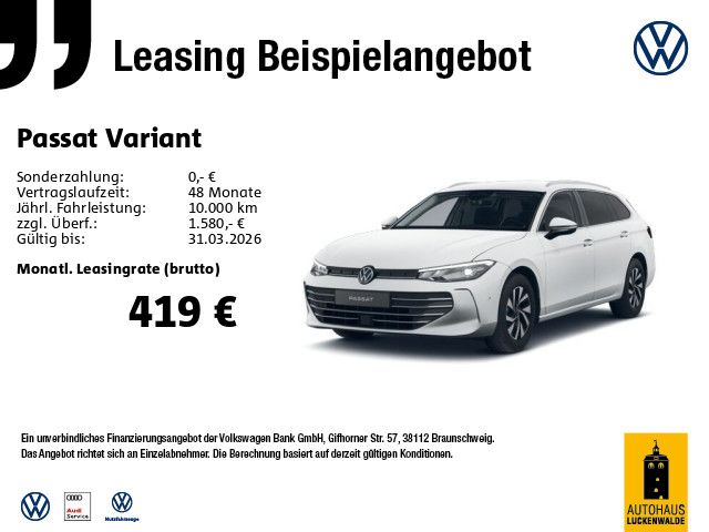 Vorschaubild: VW Passat Variant 1.5 eTSI 110 kW Business (Fahrzeug-Nr. ABEHBTRB7R)