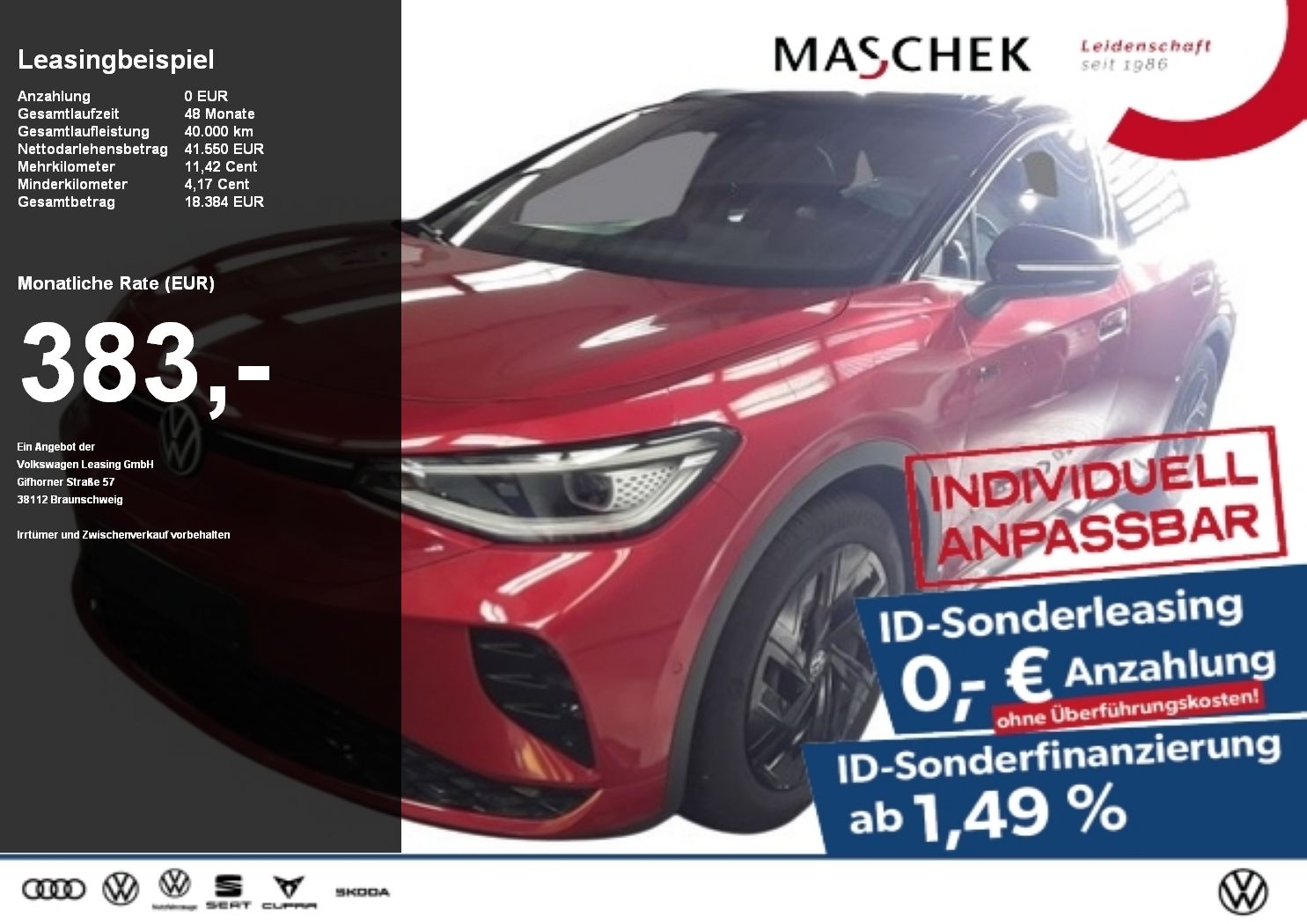 Volkswagen ID.4 GTX AHK Pano Harman HUD Wärmepumpe Memory