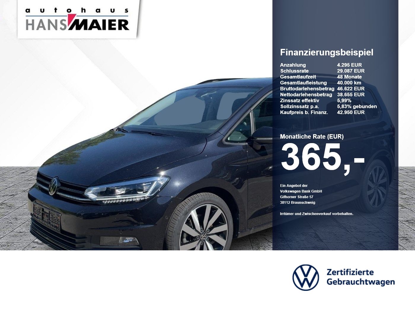 Volkswagen Touran Highline TDI DSG AHK Pano Navi VC 7Sitzer foto 1
