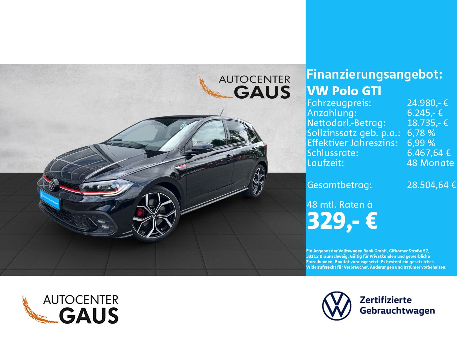 Polo GTI 2.0 TSI DSG Navi*Kamera*Pano*ACC*