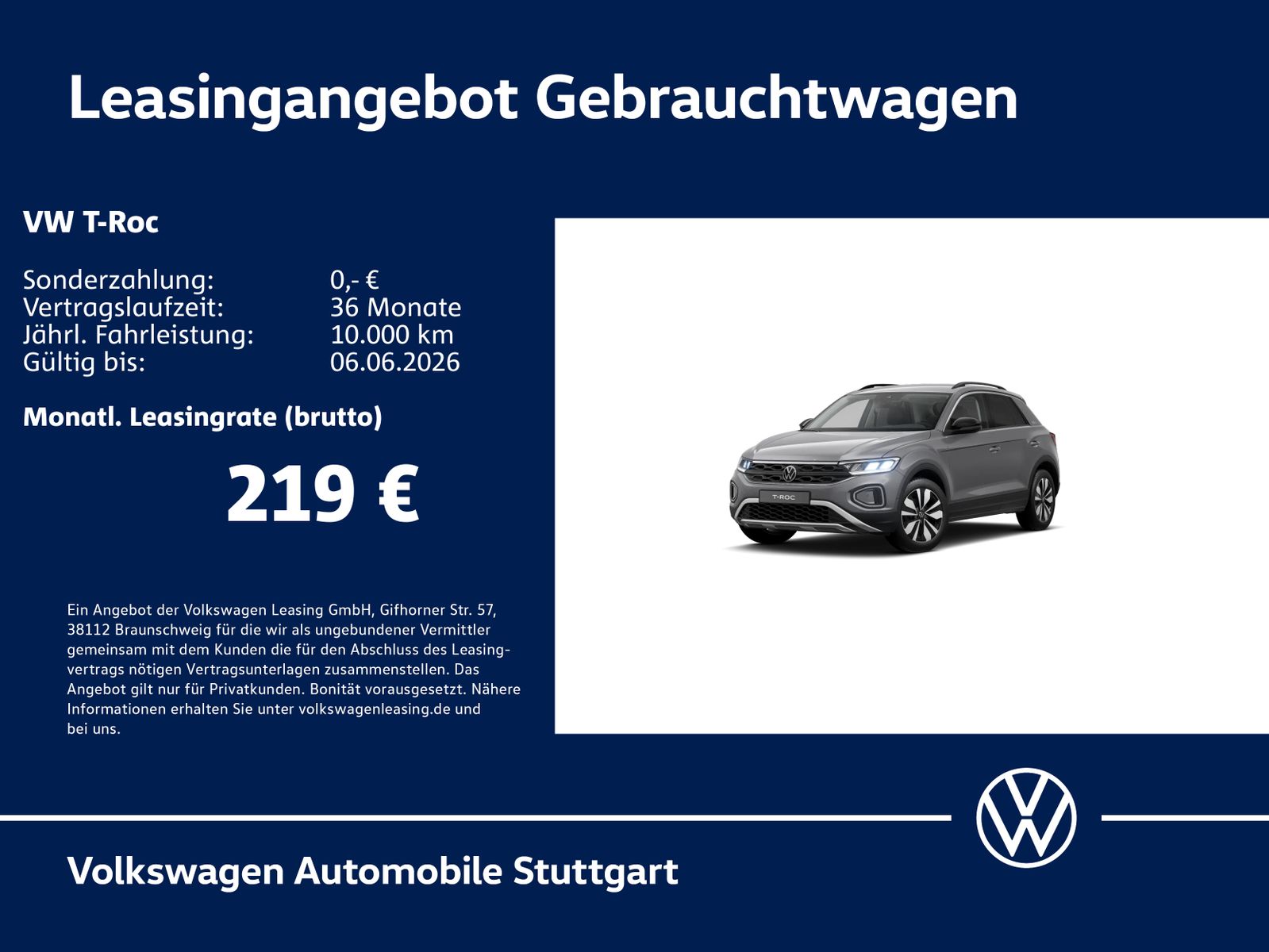Volkswagen T-Roc 1.0 TSI Life Navi Tempomat