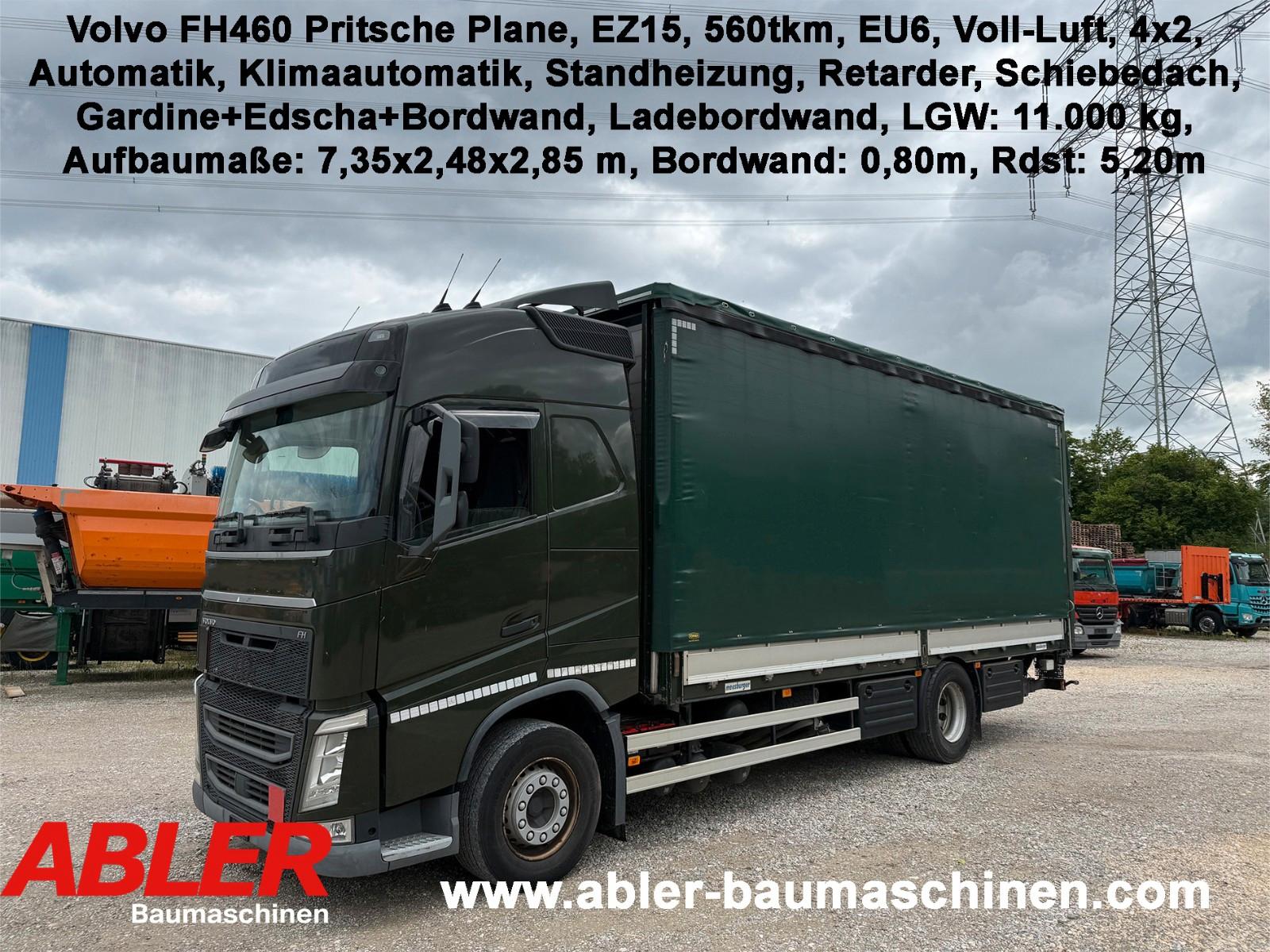 Volvo FH460 Pritsche Plane Retarder Klima LBW