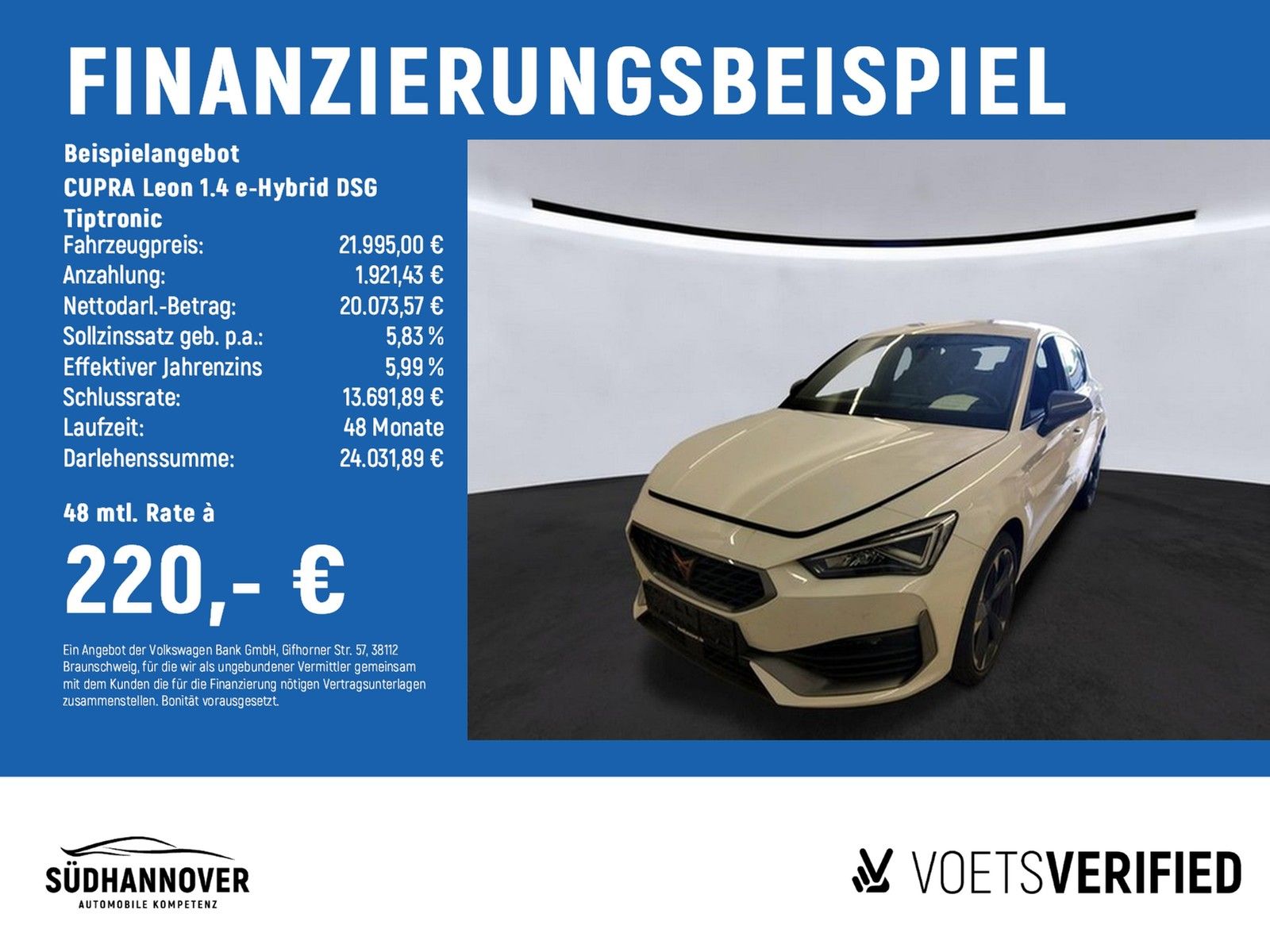 CUPRA Leon 1.4 e-Hybrid DSG Tiptronic DAB+LED+NAVI+SHZ