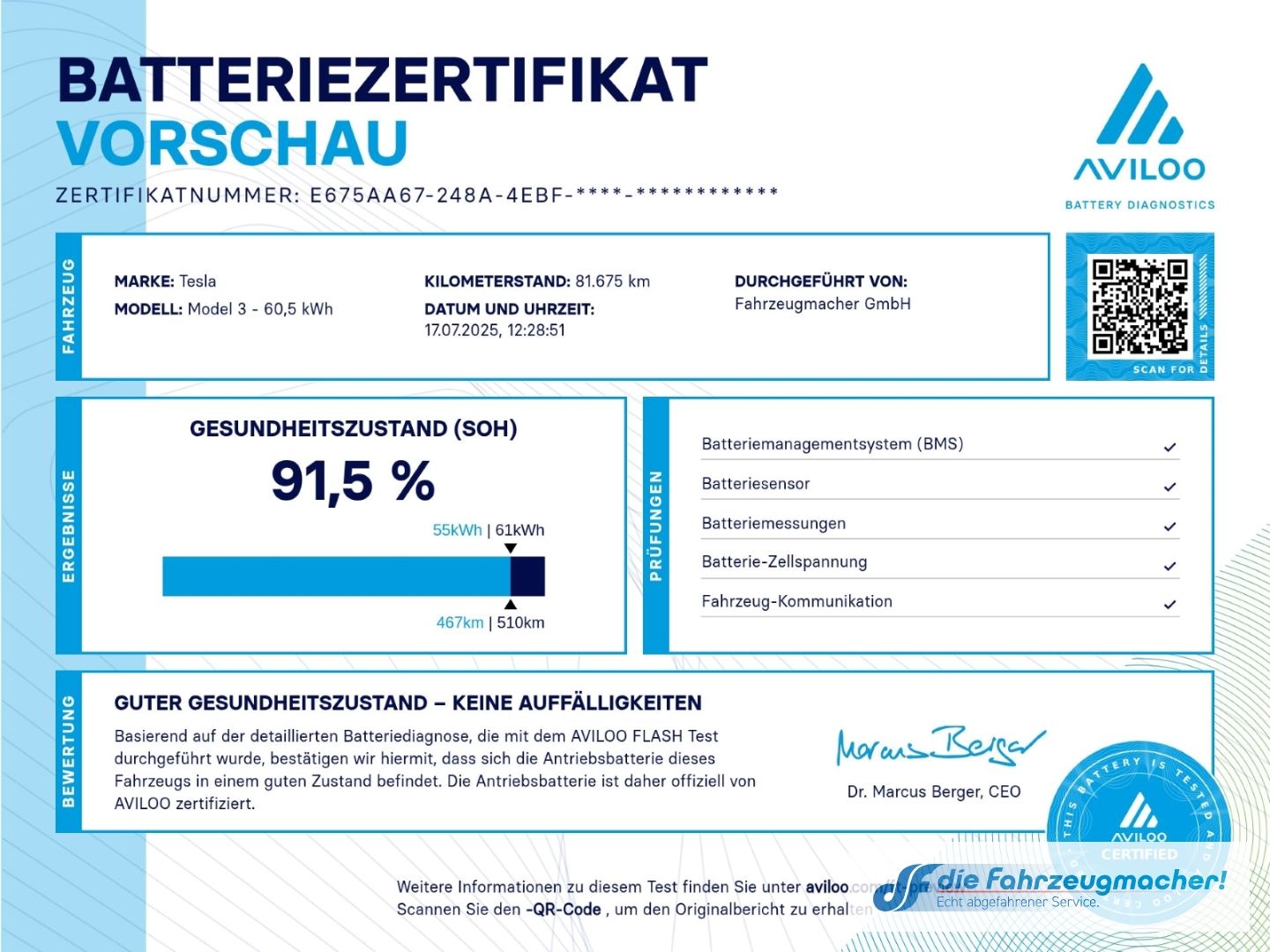 Fahrzeugabbildung Tesla Model 3 Basis RWD Soundsystem ACC El. Heckklappe