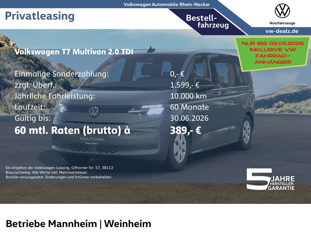 Multivan 2.0 TDI DSG Klima DAB ACC PDC LED