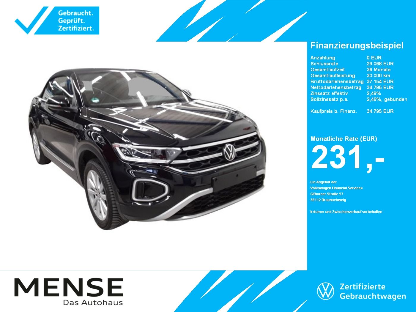 Volkswagen T-Roc Cabriolet 1.5 TSI DSG Style IQ.Light AHK