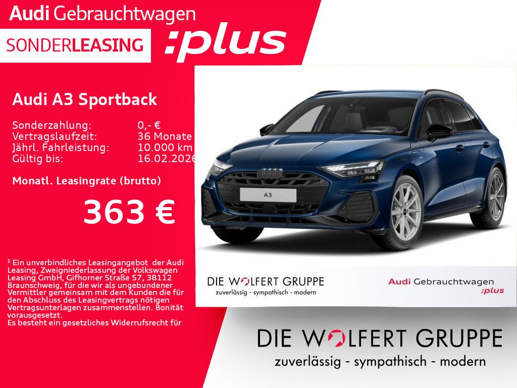 Audi A3 Sportback S line 40 TFSI e S tronic RFK*AHK