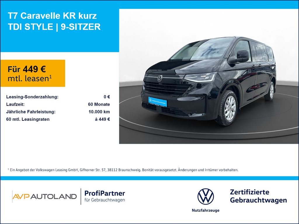 Volkswagen T7 Caravelle KR kurz TDI STYLE | 9-SITZER