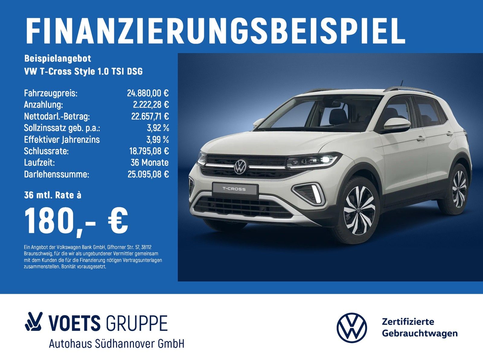 Volkswagen T-Cross Style 1.0 TSI DSG RearView+MATRIX-LED