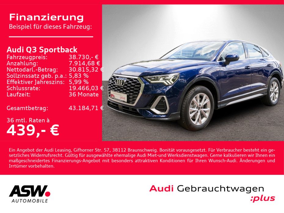 Audi Q3 Sportback S line 40TDI quattro NAVI 360° AHK foto 2