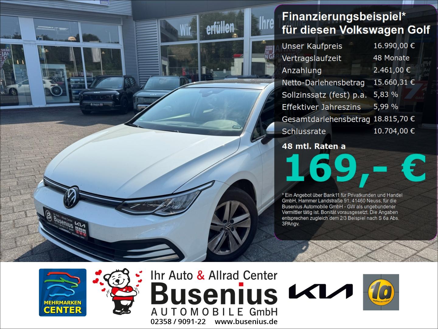 Volkswagen Golf VIII 1.0 TSI Life +SHZ+Navi+Klima