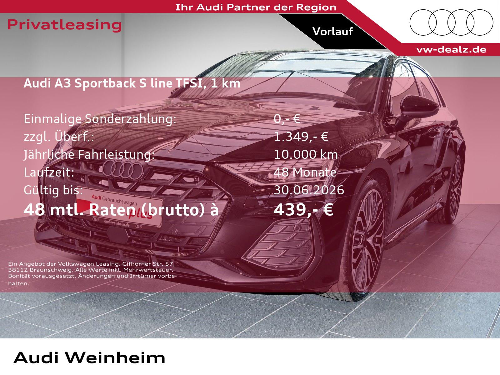 Audi A3 Sportback S-Line s-tronic Klima NAVI PDC LED
