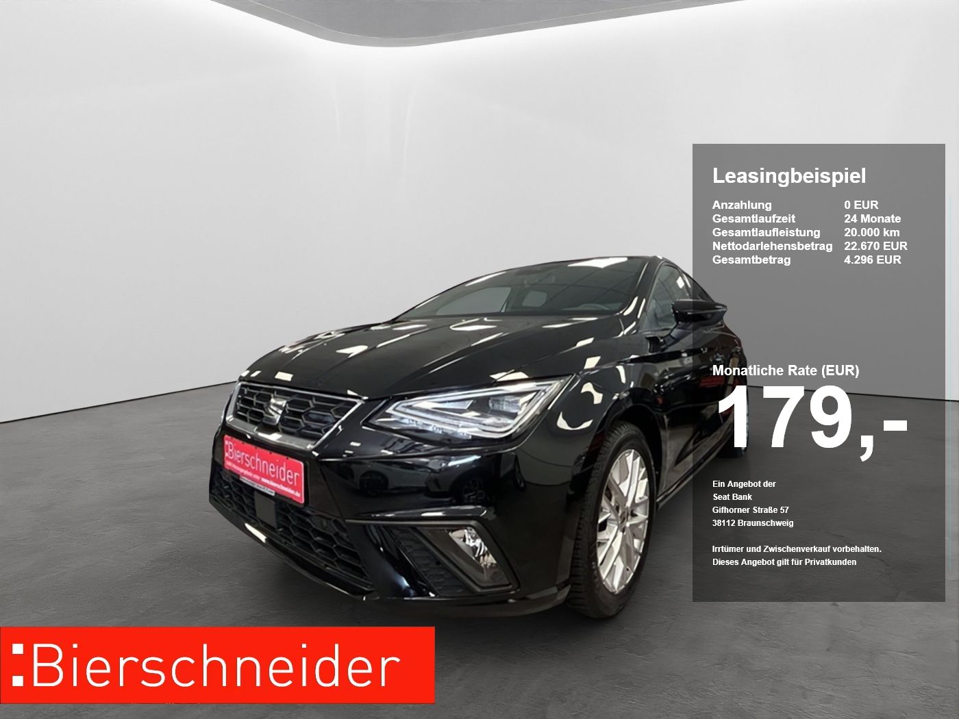Seat Ibiza 1.0 TSI DSG FR ab 136.- EUR mtl. 990.- Anz