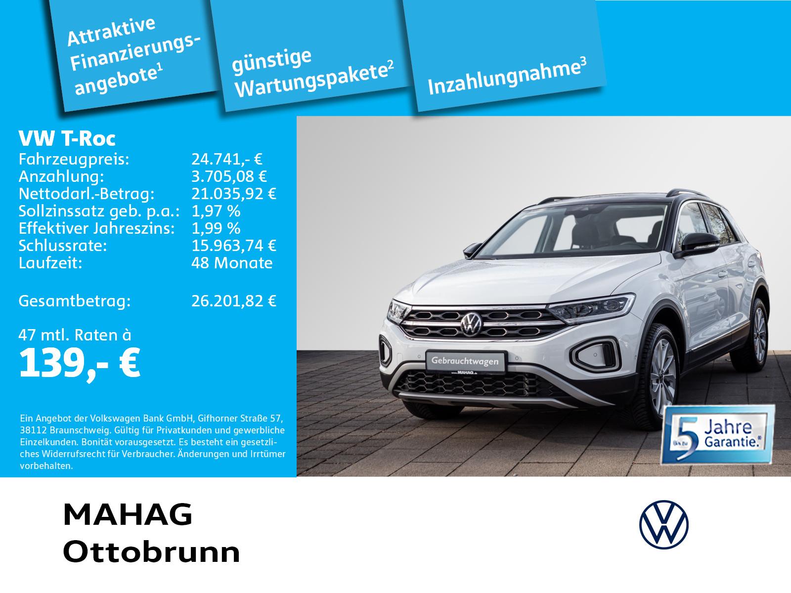 Volkswagen T-Roc Style 1.5 TSI AHK LED+ Navi ParkAssist App