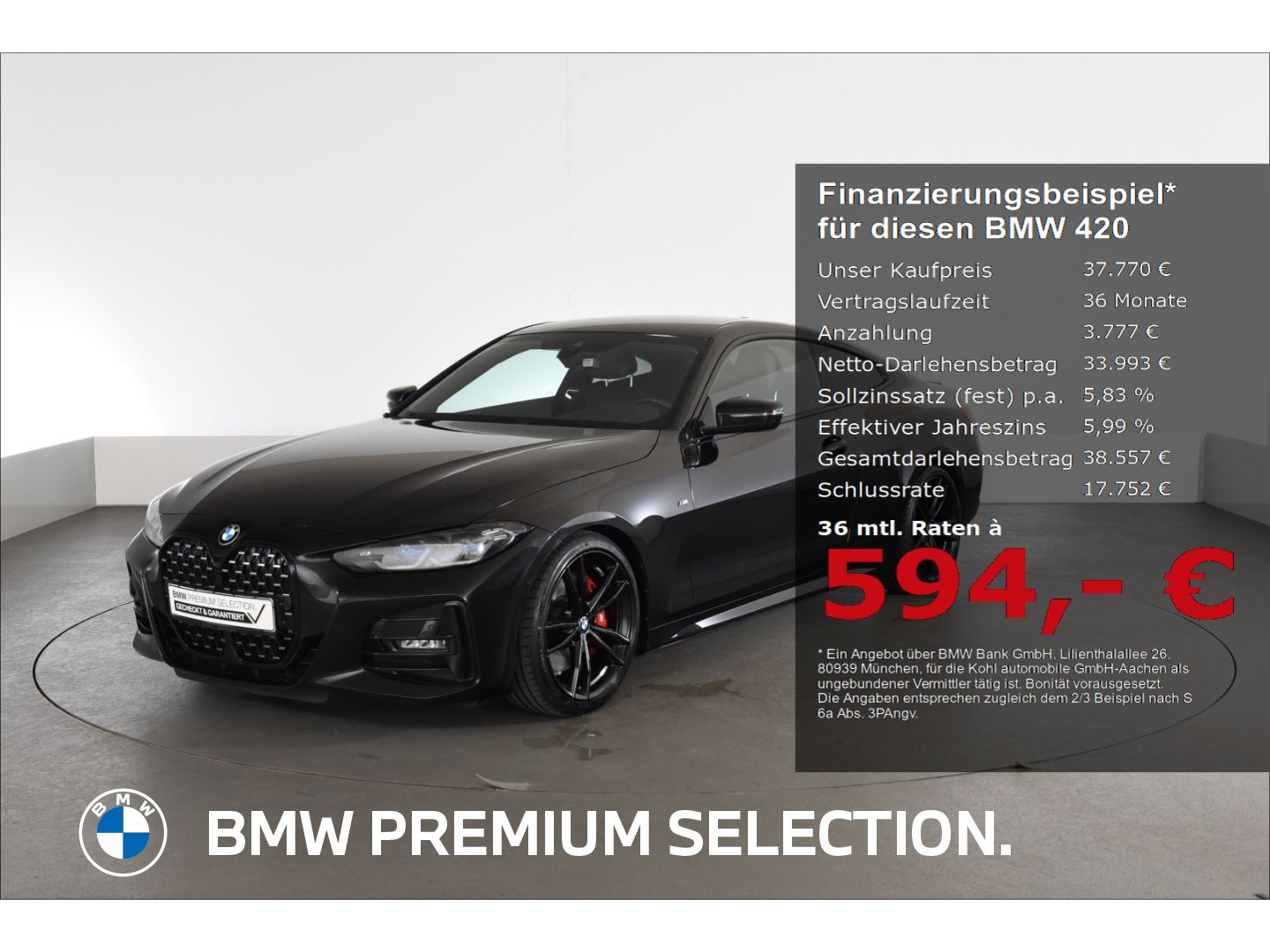BMW 420 i Coupe M Sport Pro Laserlicht Rückfahrkamer foto 1