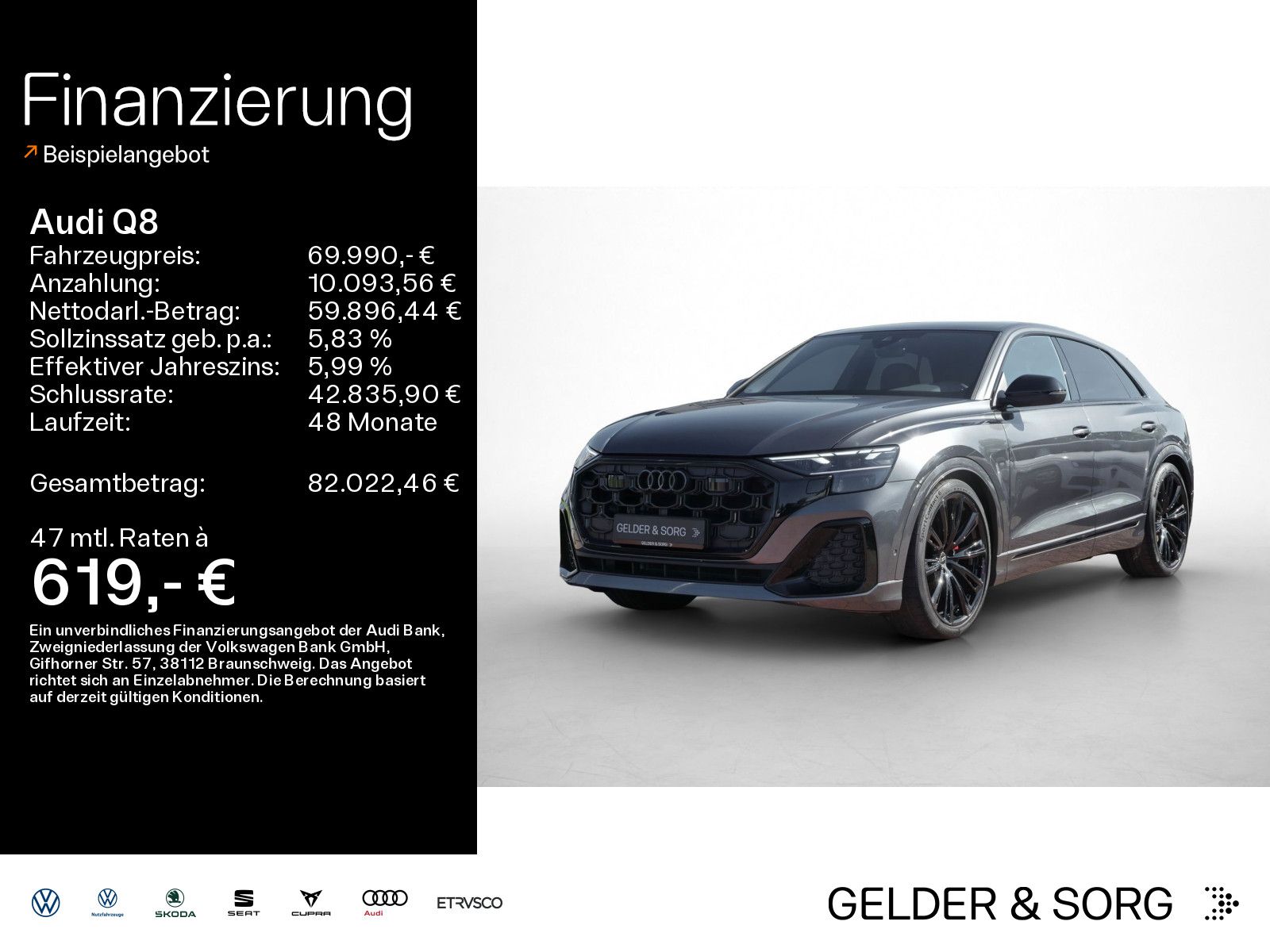 Audi Q8 SUV 50 TDI qu. S line Stand*Air*B&O*AHK*RFK