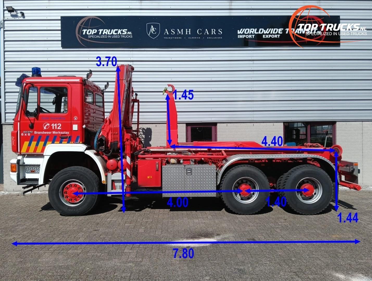 MAN 33.372 6x6 - 14TM Kraan, Crane, Kran - Haakarm,