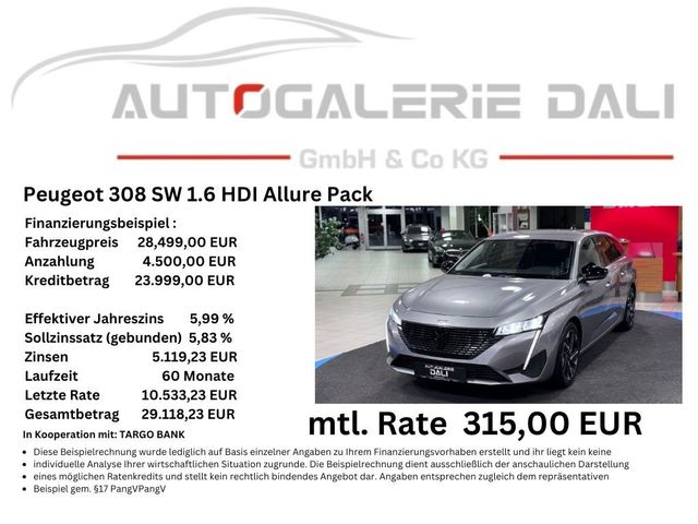 Peugeot 308 SW 1.6 HDI Allure Pack  NAVI-LED-CARPLAY-KAM