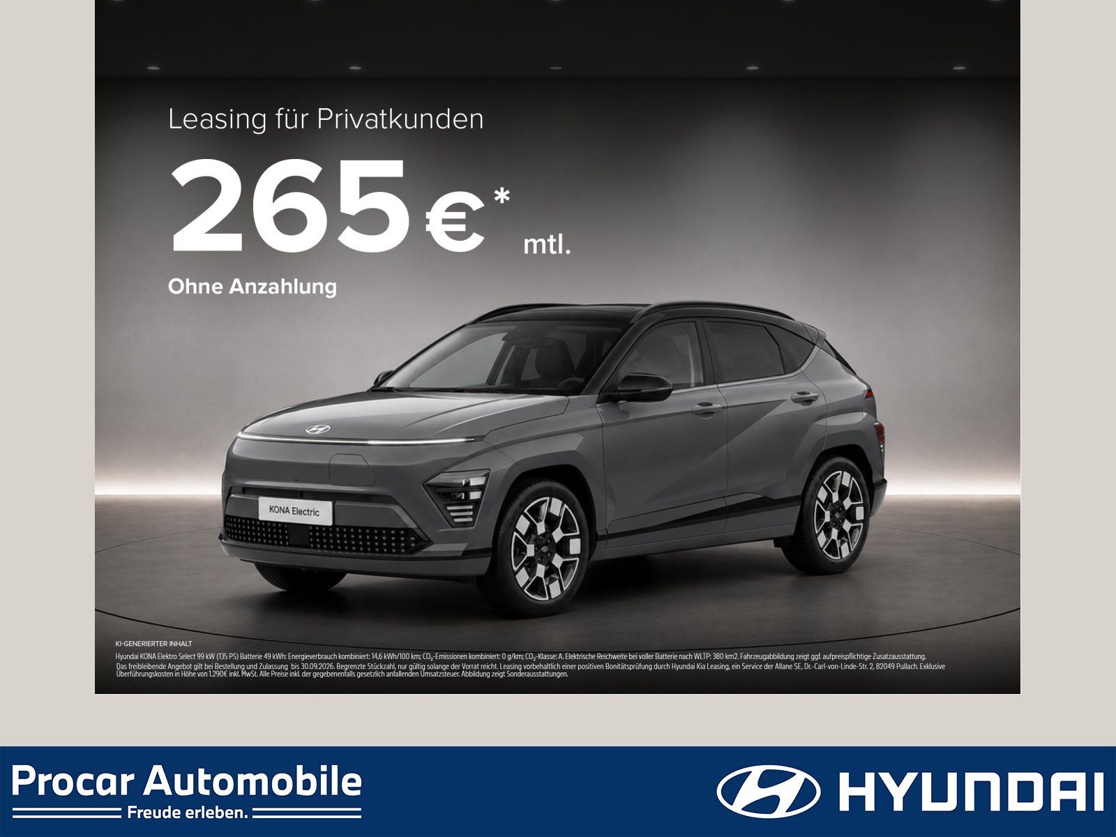 Hyundai Kona Select Elektro 2WD ACC RFK NAVI LED DAB LM
