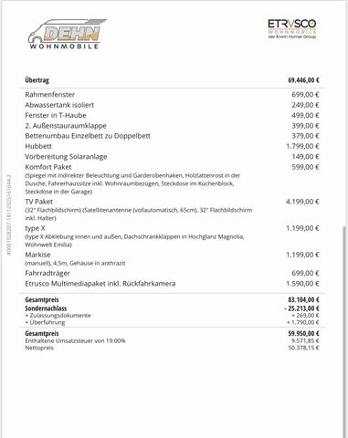 Etrusco T7300 SB 25.213,00 € Preisvorteil