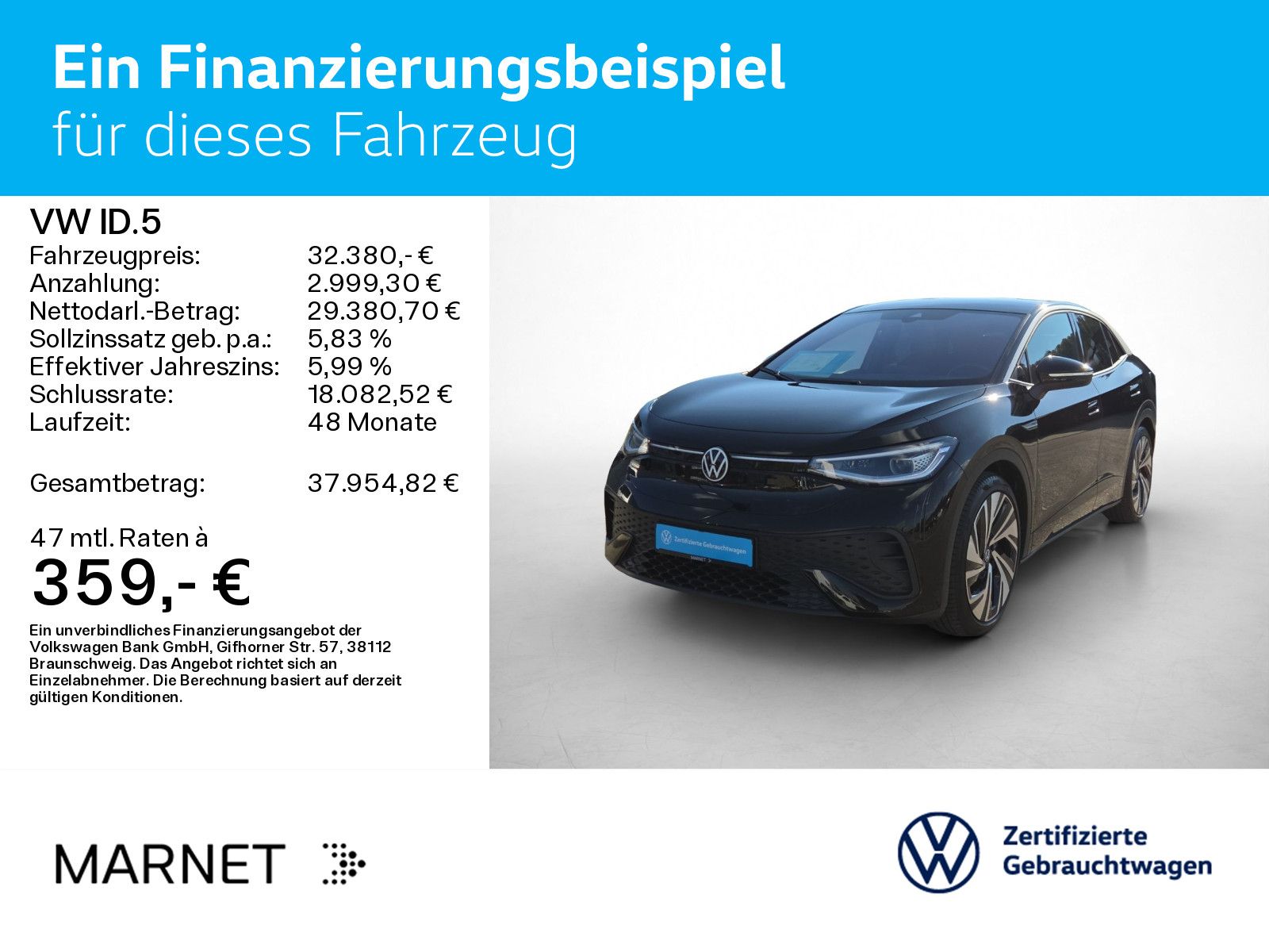 Volkswagen ID.5 Pro Performance Navi*Wärmep.*AHK*IQ-Light*E imagem 2