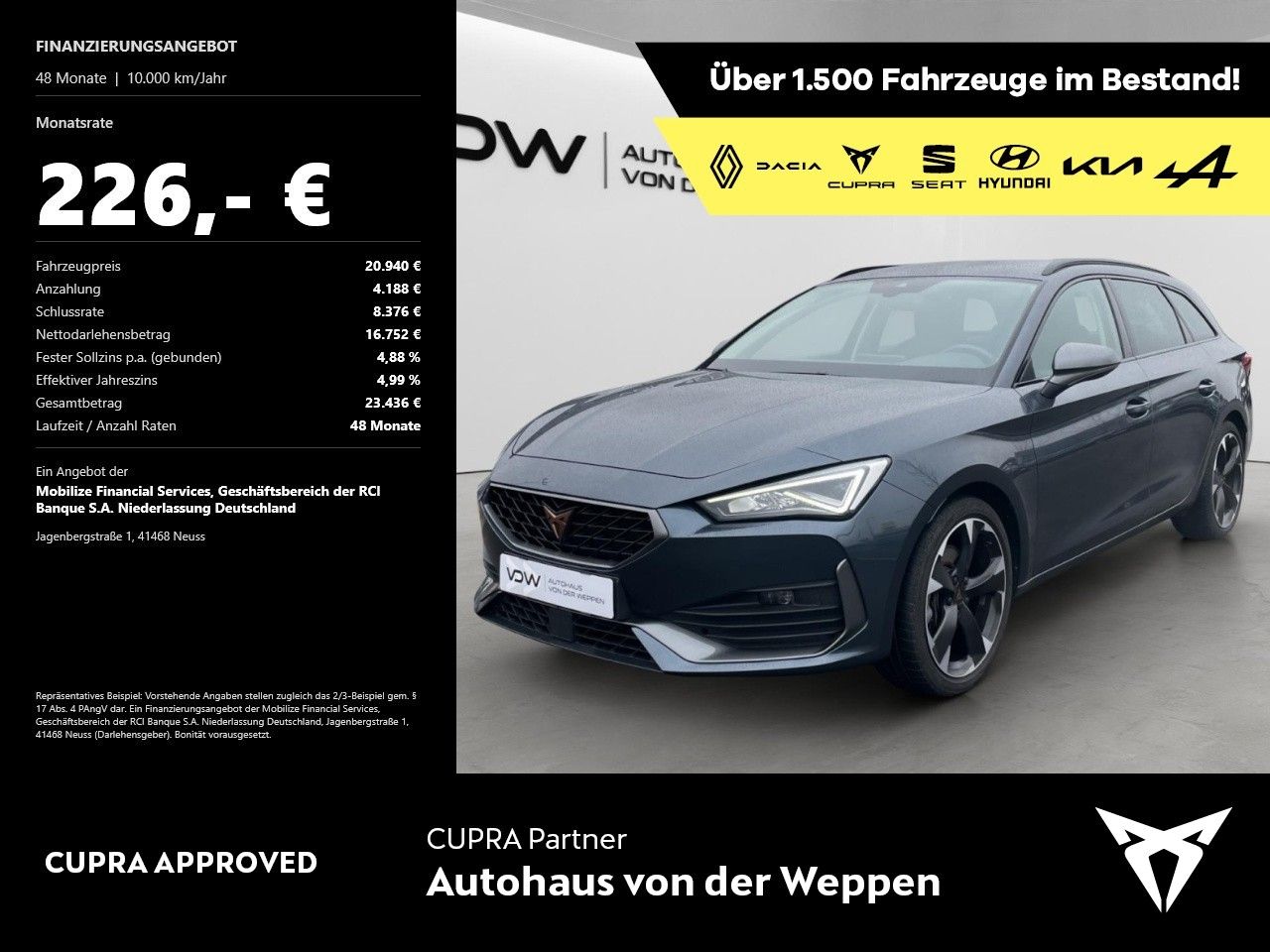 Cupra Leon ST TDI AHK SHZ ACC Full Link Klima