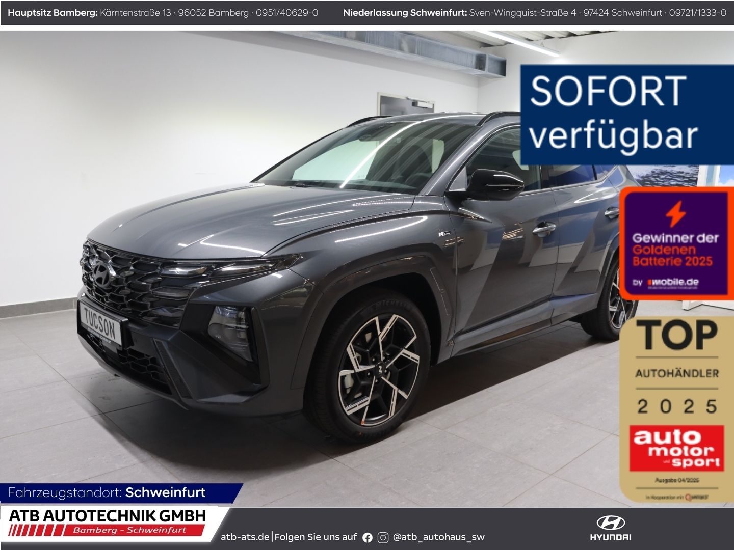 Fahrzeugabbildung Hyundai Tucson MY27 N-Line X 1.6 T-GDI 150 PS 7-DCT 2WD